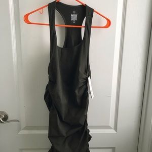 Olive green,tight knit,(maternity)racer back dress